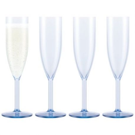 BODUM OKTETT 4 Flutes à Champagne en plastique, ré 11927-680SSA