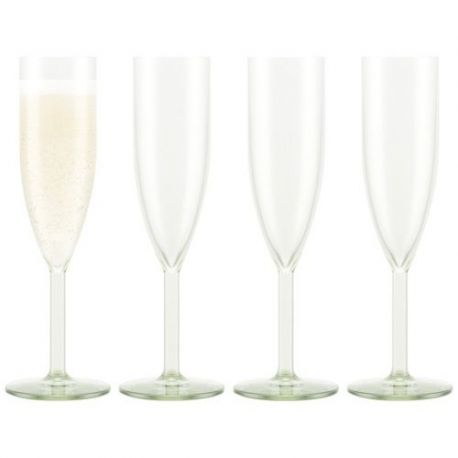 BODUM OKTETT 4 Flûtes à Champagne 12 cl en plastiq 11927-681SSA