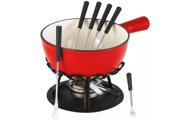 TABLE ET COOK Service à fondue 21 cm Rouge - Savoyard