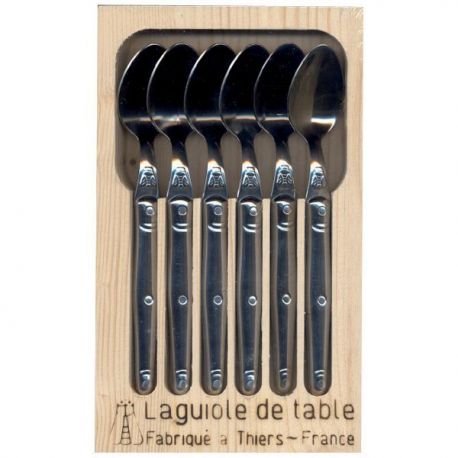 JEAN DUBOST COFFRET 6 CUILLERES CAFE LAGUIOLE INOX L0060301L06018