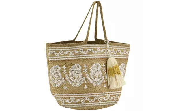 AUBRY GASPARD SAC JUTE INDIE MOTIF BOOTIE SFA3680