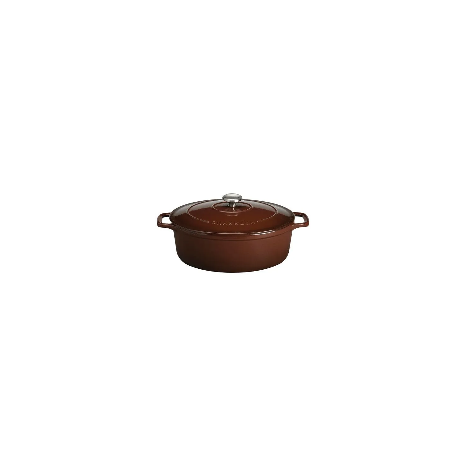 CHASSEUR Cocotte en fonte ovale 33 cm Chocolat - Sublime