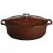 CHASSEUR Cocotte en fonte ovale 33 cm Chocolat - Sublime