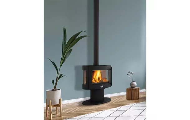 GODIN Poêle à bois panoramique - 388142ANTH