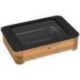 WMF Plat a four 39 x 30 x 9 cm + support chêne - Fusiontec
