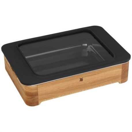 WMF Plat a four 39 x 30 x 9 cm + support chêne - Fusiontec