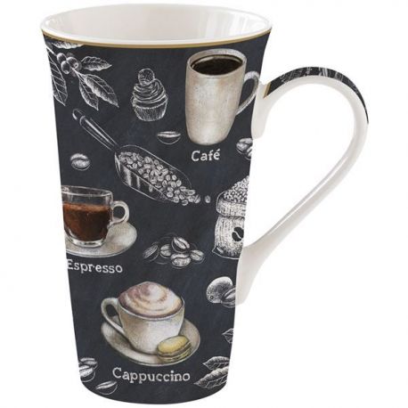 EASY LIFE BARISTA COFFRET 1 MUG GEANT 60CL PORCELA 1462BRST