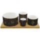 EASY LIFE CELESTE SET APERITIF 4 COUPELLES EN PORC 1468CELE