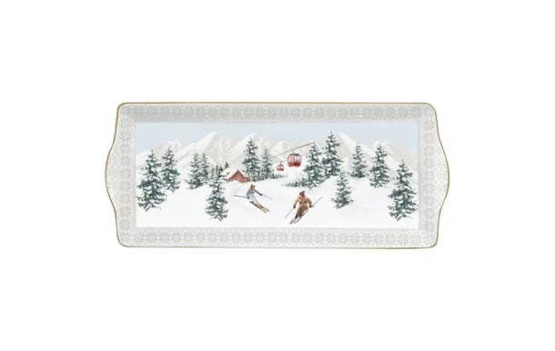 EASY LIFE COFFRET PLAT A CAKE 35X15CM EN PORCELAIN 1109CHAL