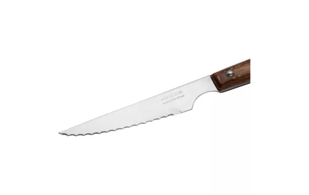 ARCOS COFFRET 6 COUTEAUX STEAK CRANTES MANCHE BOIS 377600