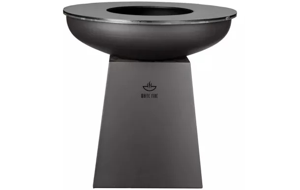 WHITE FIRE Barbecue 99 cm Acier Corten Noir
