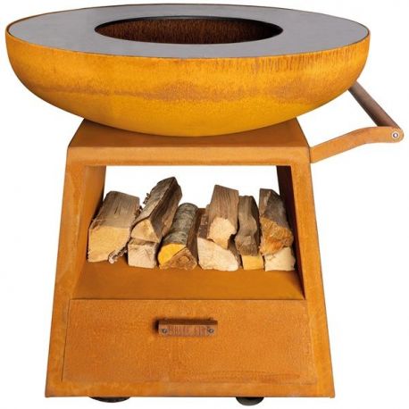 WHITE FIRE Barbecue 94.5 cm Acier Corten - Nomad