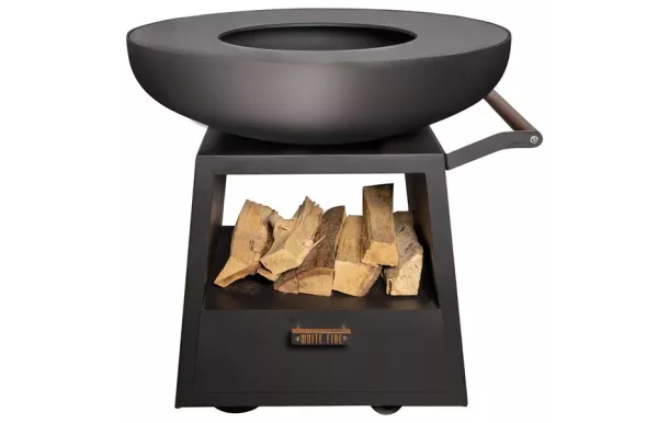 WHITE FIRE Barbecue 94.5 cm Acier Corten Noir - Nomad