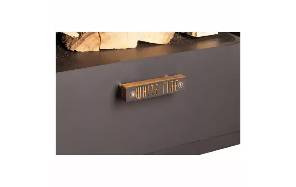 WHITE FIRE Barbecue 94.5 cm Acier Corten Noir - Nomad