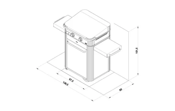 ENO Chariot inox et noir - EnoSign 65 - 570282858801