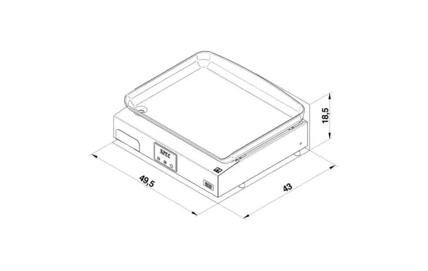 ENO Plancha électrique 50 cm 1 zone - Initial 50 Inox - 555132014201