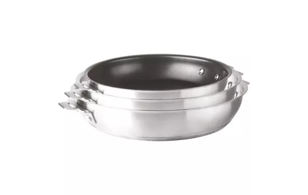 LACOR COMBI POELE INOX REVETUE MANCHE AMOVIBLE 24  56824