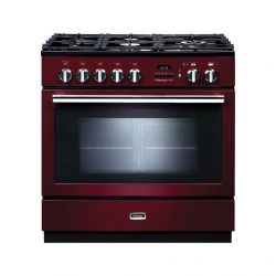 Cuisinière FALCON Professional+ FXP 90 Mixte Rouge airelle/Chrome - PROP90FXPDFCY/C