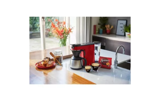 PHILIPS Cafetière 7 tasses Rouge - Senseo Switch - HD6592.85