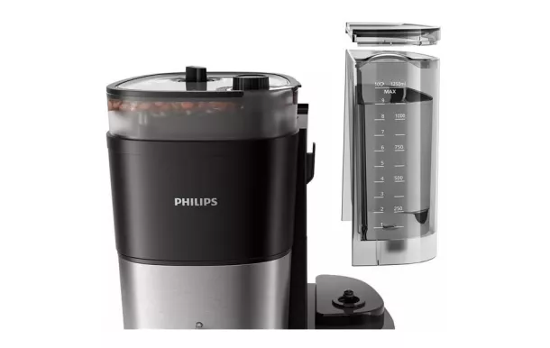 PHILIPS Cafetière filtre avec broyeur Noire argent - HD7888.01