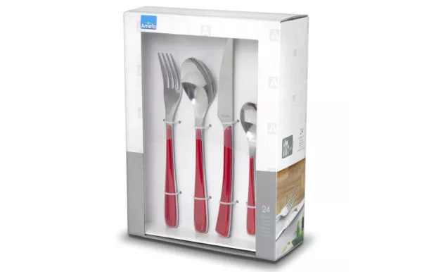 AMEFA ALIZEE MENAGERE 24P COMPACT ROUGE 2224RDAF11C71