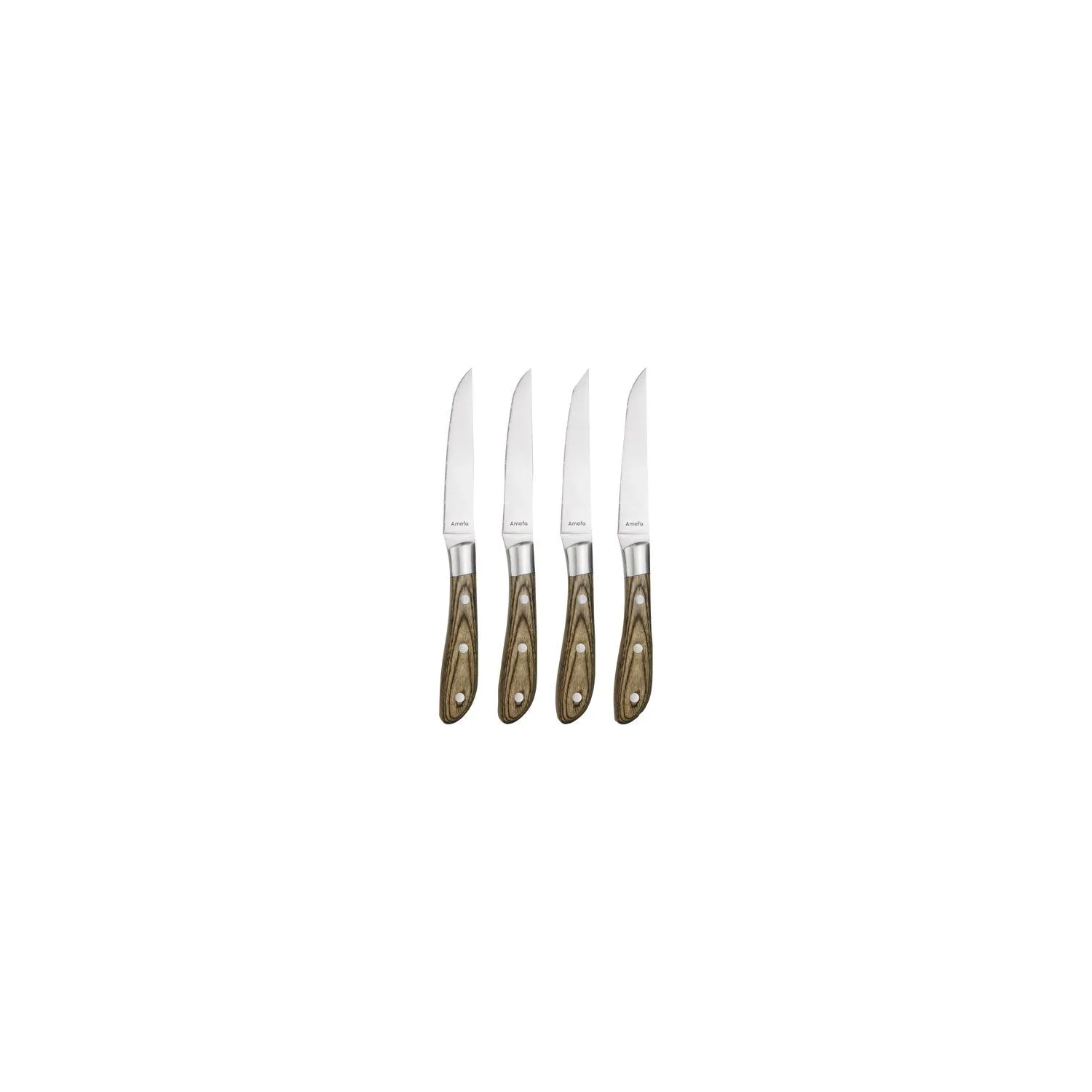 Amefa ACHILLE C 4 COUTEAUX STEAK BOIS DE PAK 255015MB02BR4