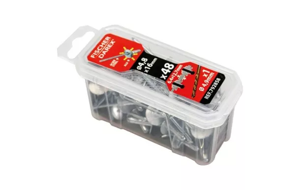 FISCHER DAREX RIVETS AVEUGLE 4.8X16 X48PCS TETE LA 792858