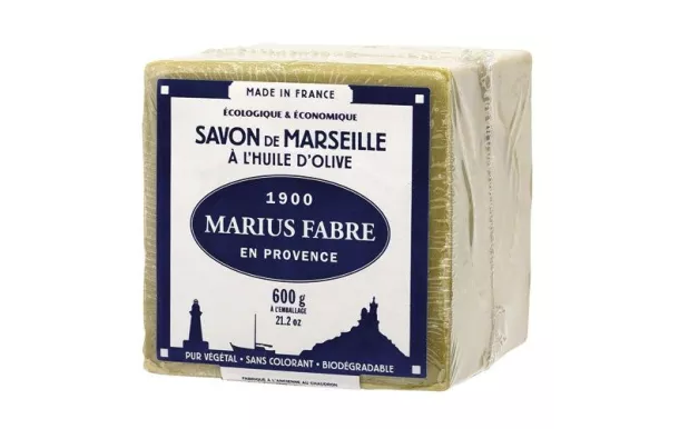 MARIUS FABRE SAVON MARSEILLE HUILE OLIVE CUBE 600G 600V