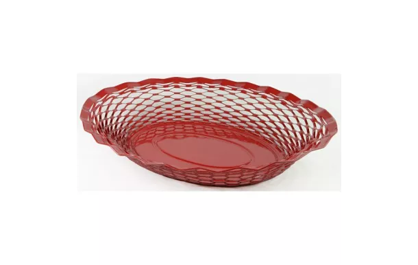 ROGER ORFEVRE VINTAGE CORBEILLE PAIN OVALE ROUGE 2 728136