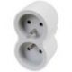 LEGRAND BIPLITE FB 2X2P+T STD FRONT. BLC/GRIS 049431