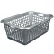 ALUMINIUM ET PLASTIQ CORBEILLE LINGE 61X42X24 SILV CL