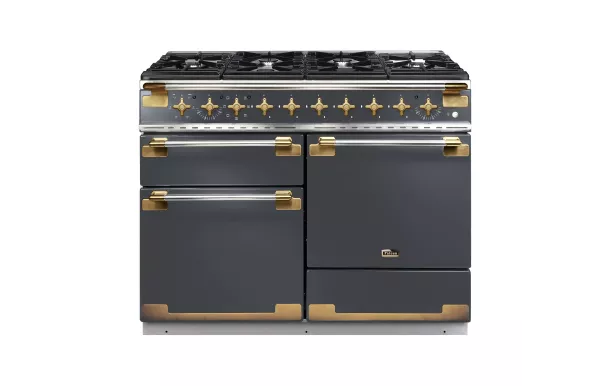 Cuisinière FALCON ELISE 110 Mixte Ardoise/Laiton Antique- ELS110DFSL/AB-EU