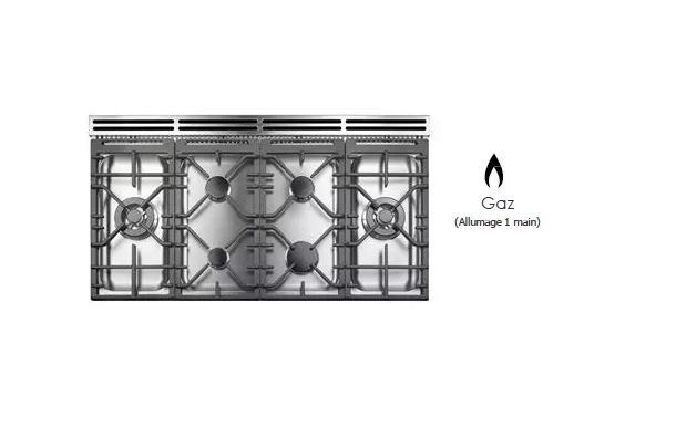 Cuisinière FALCON ELISE 110 Mixte Ardoise/Laiton Antique- ELS110DFSL/AB-EU