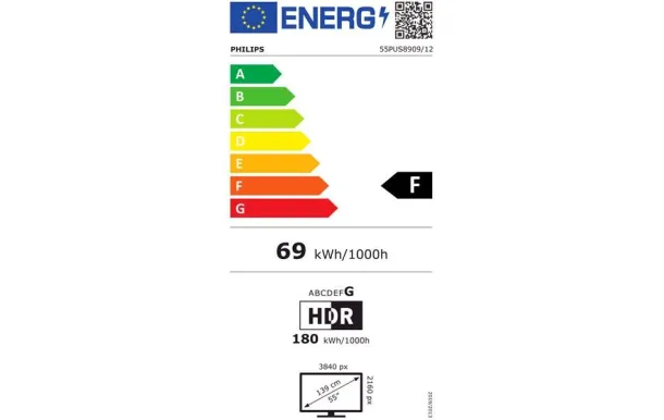 PHILIPS Téléviseur UHD 4K - 55PUS8909
