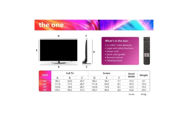 PHILIPS Téléviseur UHD 4K - 55PUS8909