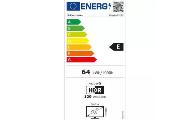 LG Téléviseur Led 55 pouces UHD 4K - 55QNED85T6C
