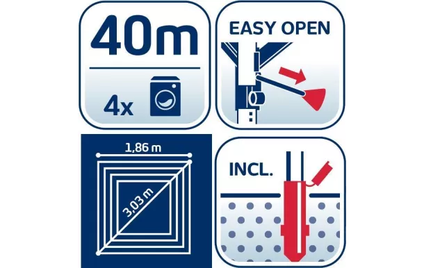 LEIFHEIT Séchoir parapluie - Linomatic 400 Easy