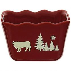 TABLE ET COOK ROUGE*RAMEQUIN CA 10CM FRISE  *RMK10 TFN101-01010F
