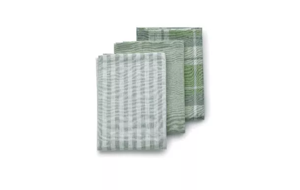 KELA TORCHONS(3)CUISINE PASADO VERT OLIVE 65X45CM* 15969