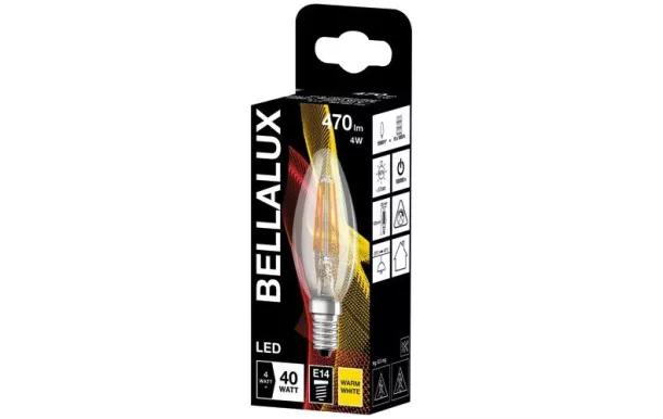 BELLALUX BELLALUX LED CLAIR FLAMME E14 4W CHAUD 4058075115279