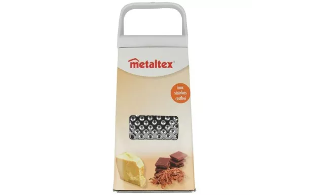 METALTEX RAPE CARREE 4 FACES INOX POIGNEE PLAST GM 19461010080