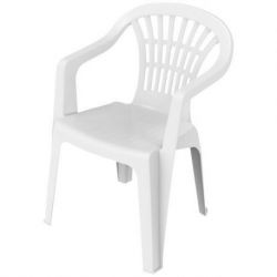 IPAE PROGARDEN FAUTEUIL BAS DOSS.EMPILABLE LYRA BL 006508