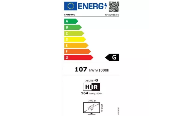SAMSUNG Téléviseur Led 65 pouces UHD 4K - TU65DU8575UXXC
