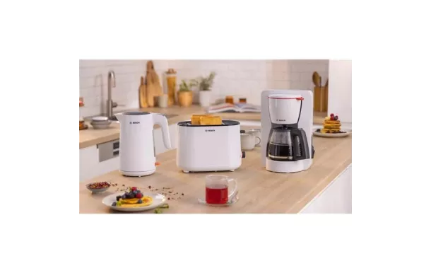 BOSCH Cafetière filtre 10/15 tasses Blanc Mat - MyMoment - TKA2M111