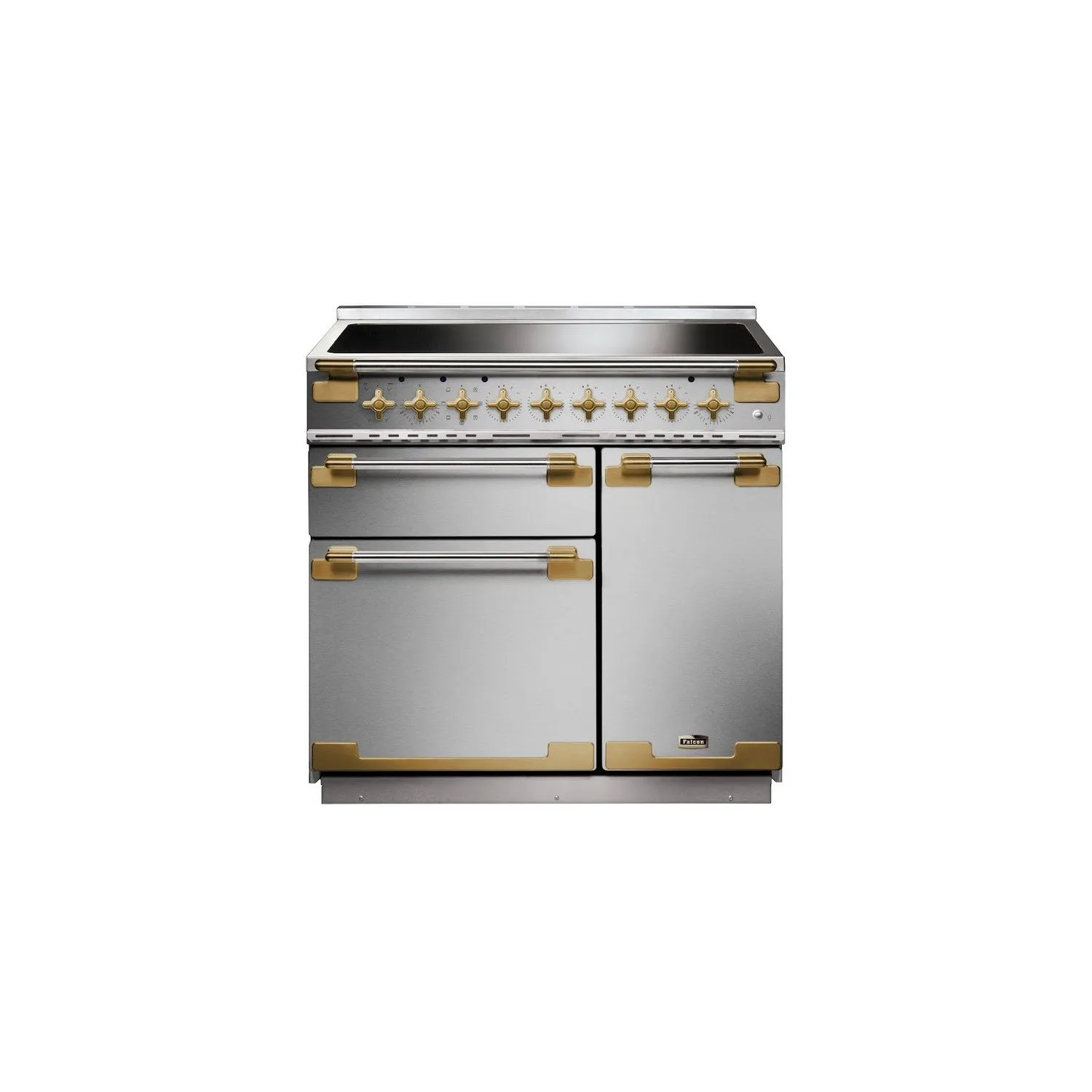 Cuisinière FALCON ELISE LUXE 90 Induction InoxLaiton Antique ELS90EISSAB EU