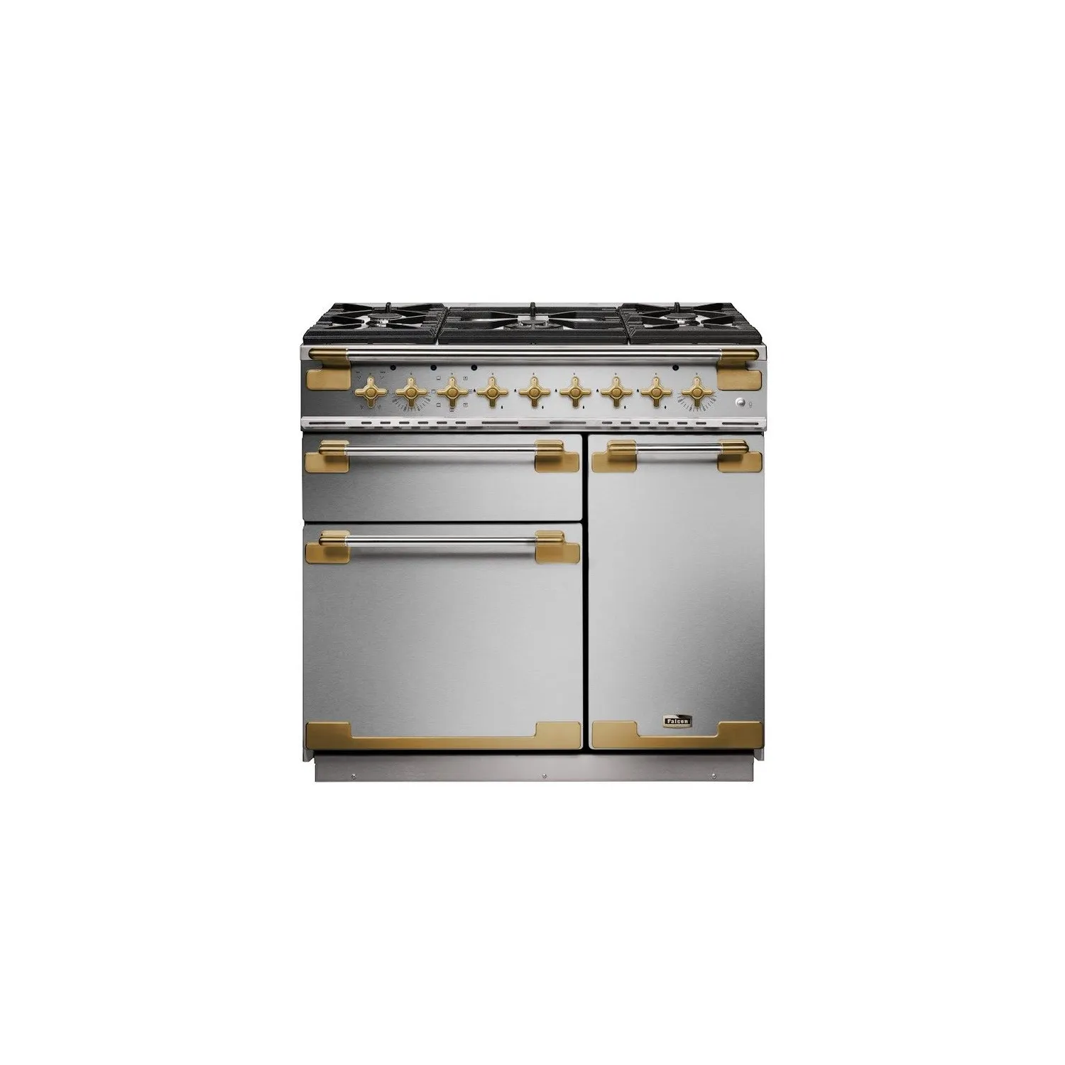 Cuisinière FALCON ELISE LUXE 90 Mixte InoxLaiton Antique ELS90DFSSAB EU