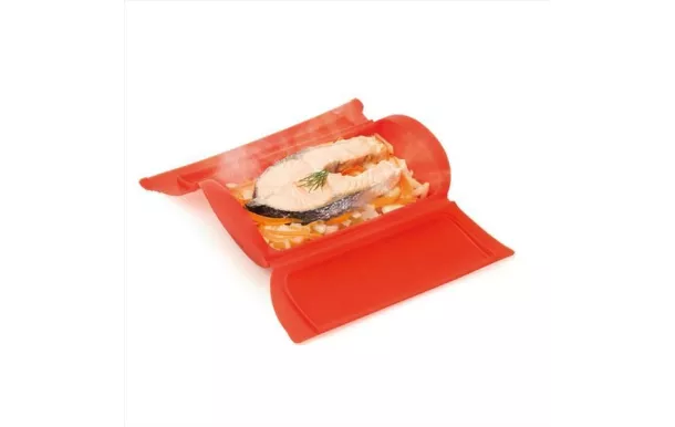 PAPILLOTE LEKUE EN SILICONE ROUGE 2 PERSONNES 