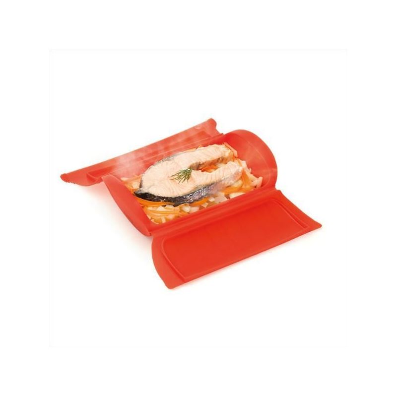 PAPILLOTE LEKUE EN SILICONE ROUGE 2 PERSONNES
