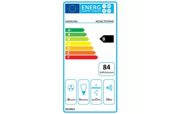 SAMSUNG Hotte décorative 90 cm débit 585 m3/h - NK36C7070WB