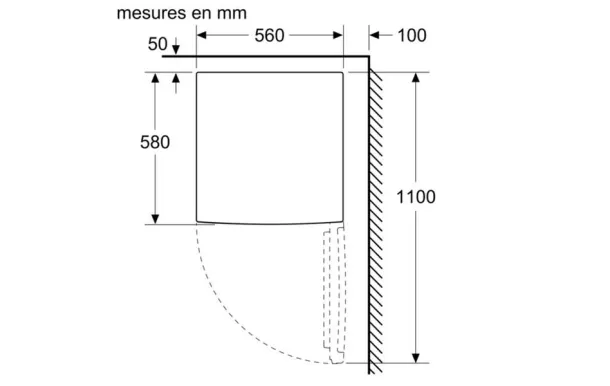 BOSCH Réfrigérateur table top 4 étoiles 120 litres - KTL15NWEB